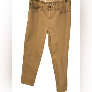 Lands' End Traditional Fit Tan Chino Jeans Men’s 34